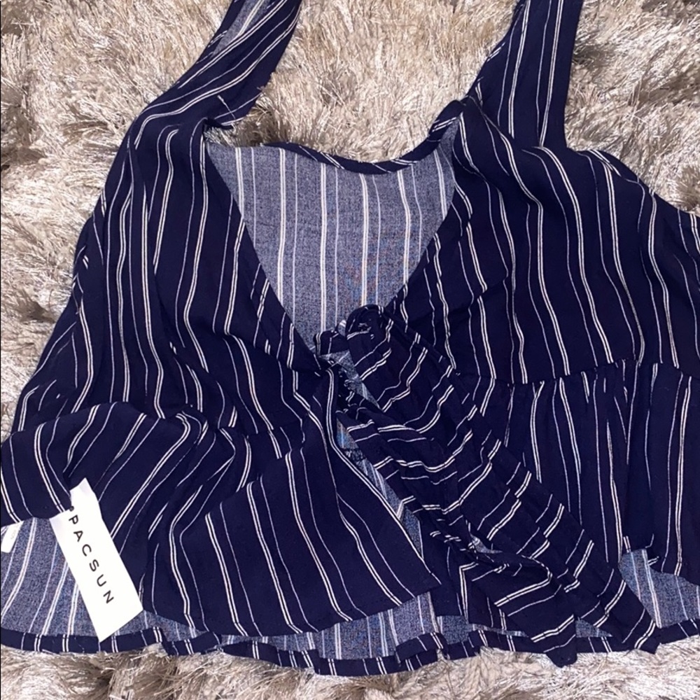 pacsun front tie tank top